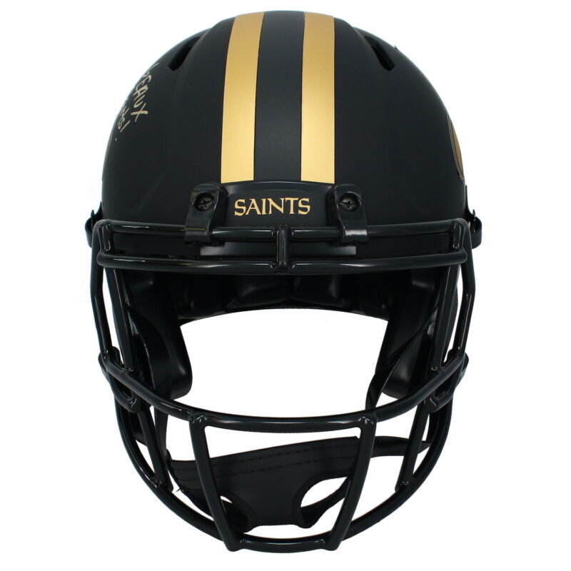 Rashid Shaheed Autographed New Orleans Saints GEAUX SAINTS! Saints Eclipse Authentic Helmet Beckett
