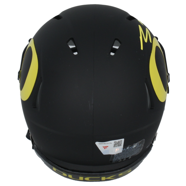 Bo Nix Autographed Oregon Ducks Black Mini Speed Helmet Fanatics