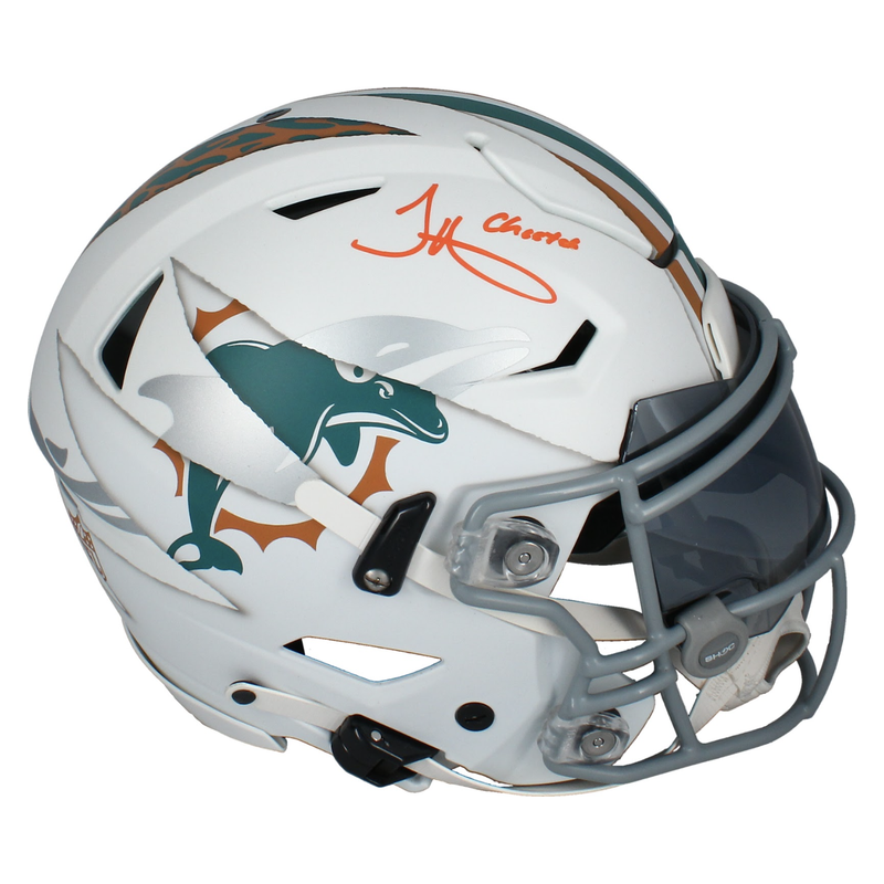 Tyreek Hill Autographed "Cheetah" Dolphins Painted Speedflex Helmet Fanatics LE