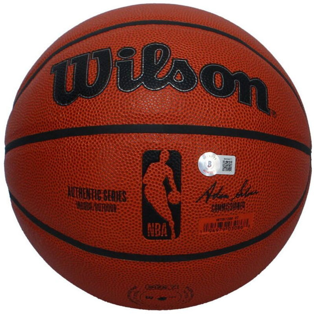 Shawn Kemp Autographed Seattle Supersonics Wilson Authentic Series Basketball Beckett
