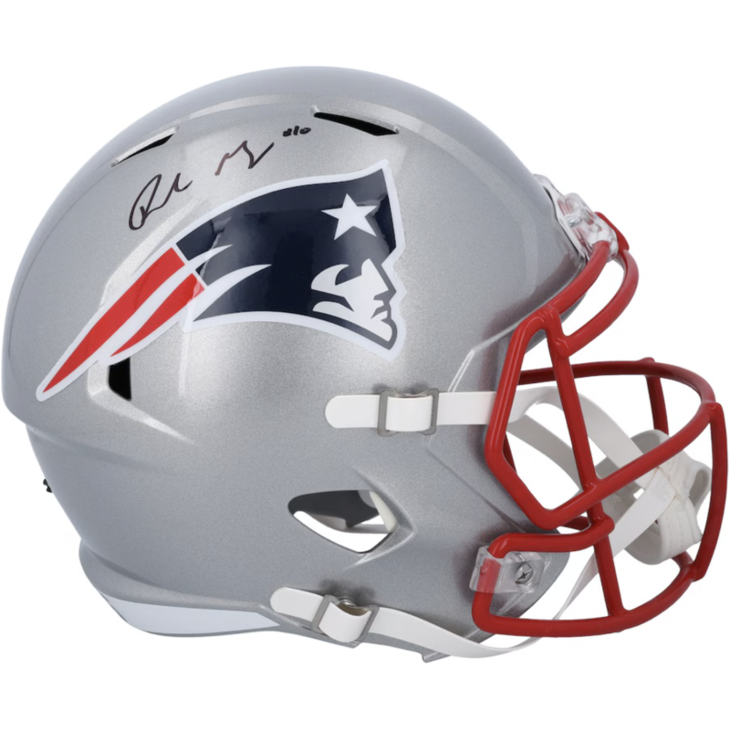 Drake Maye Autographed New England Patriots Full Size Speed Helmet Fanatics