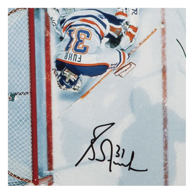 Wayne Gretzky / Grant Fuhr Autographed Edmonton Oilers "Aerial Assault" 16" x 20" Photograph LE