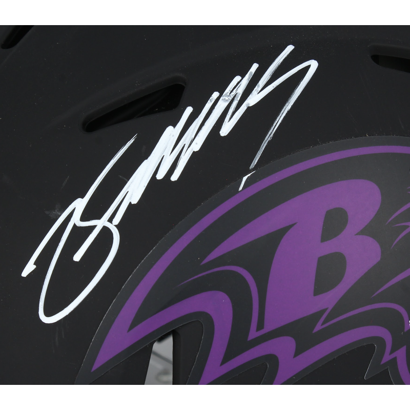 Zay Flowers Autographed Ravens Authentic 'Eclipse' Speed Helmet Beckett