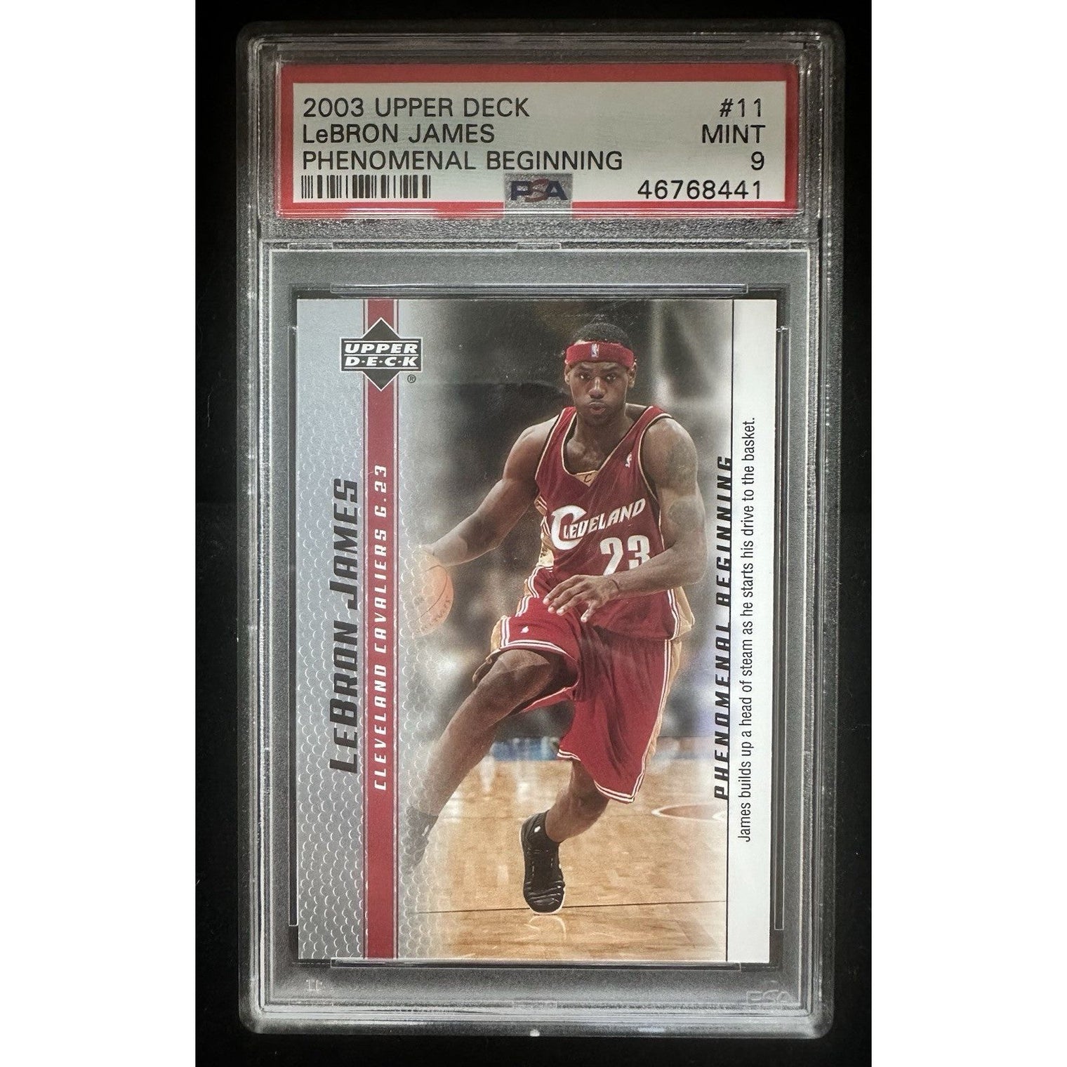 2003 Upper Deck Phenomenal Beginning #11 LeBron James Cleveland Cavaliers RC Rookie PSA 9 MINT