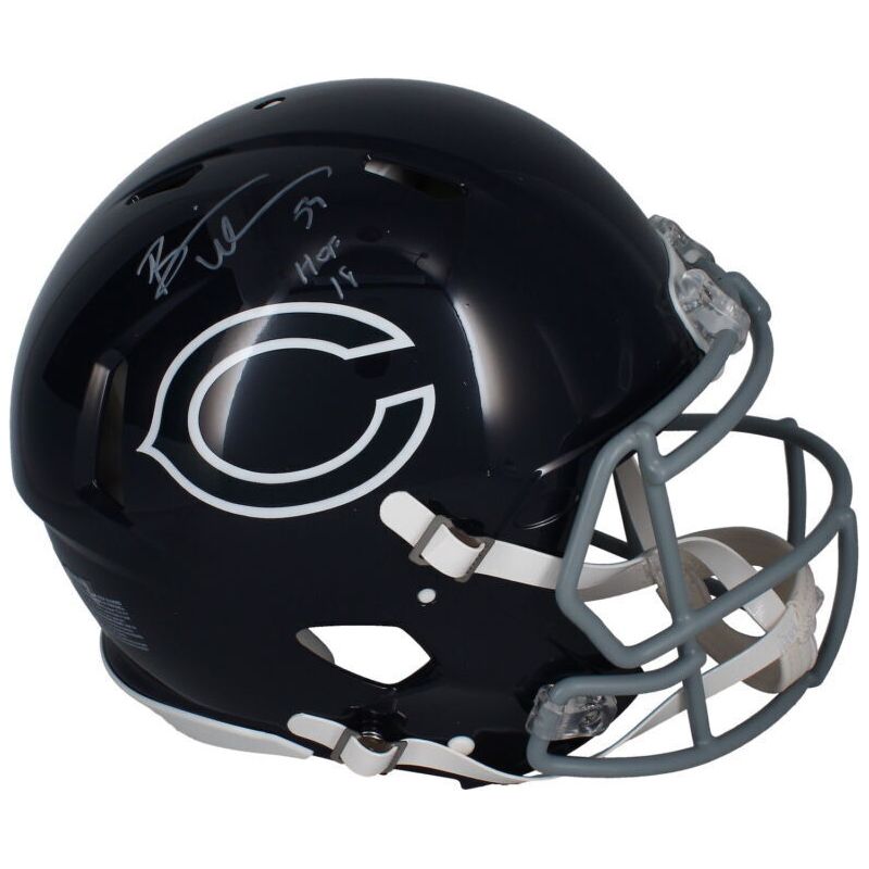 Brian Urlacher Autographed "HOF 18" Chicago Bears Throwback Authentic Helmet Beckett