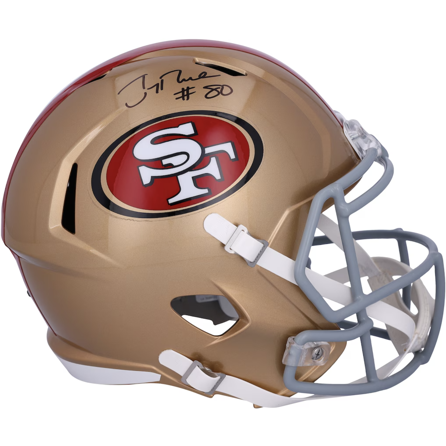 Jerry Rice Autographed San Francisco 49ers Full Size Speed Helmet Fanatics