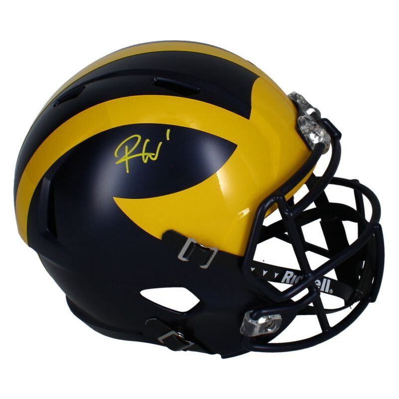 Roman Wilson Autographed Michigan Wolverines Full Size Speed Helmet Beckett