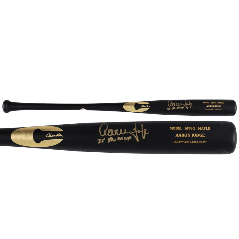 Aaron Judge Autographed Yankees "25 AL MVP" Game Model Bat Fanatics