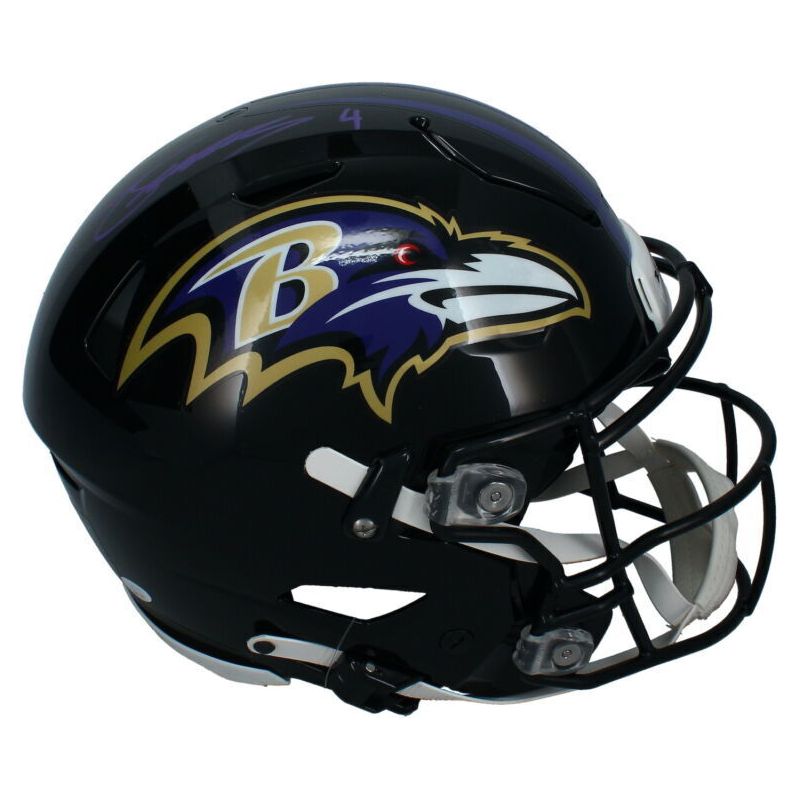 Zay Flowers Autographed Baltimore Ravens Authentic Speed Flex Helmet JSA