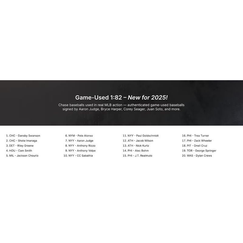 (Babe Ruth, Ohtani) 2025 MLB Under Wraps Autographed Baseball Fanatics Vol. 2