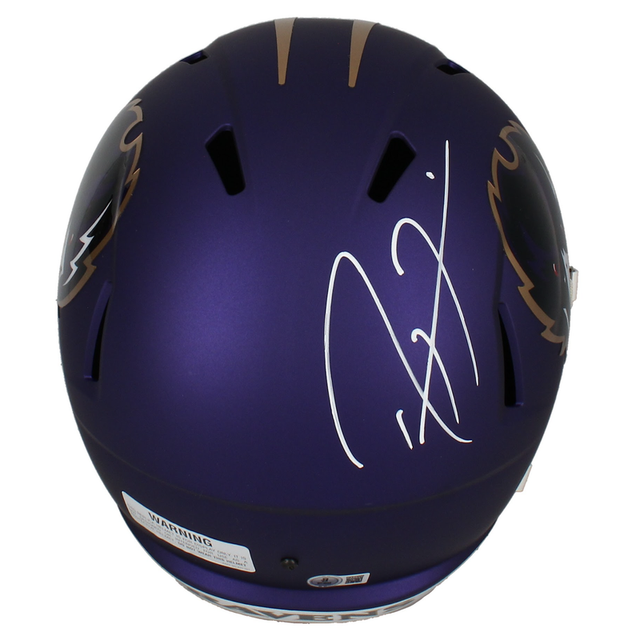 Ray Lewis Autographed Ravens 2024 Alt. Speed Full Size Helmet Beckett Witnessed