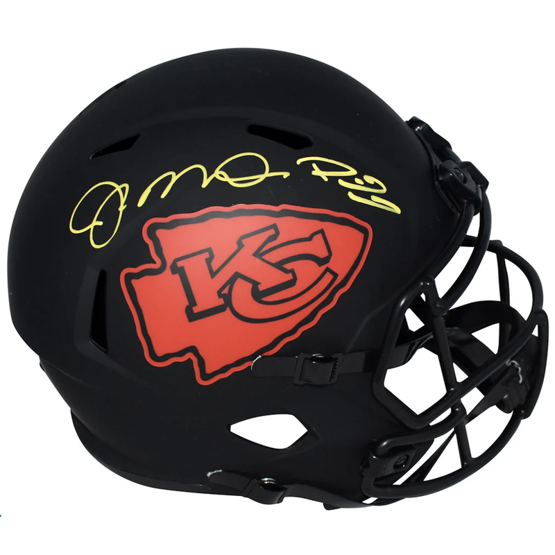 Patrick Mahomes & Joe Montana Dual Autographed Kansas City Chiefs Full Size Speed Eclipse Helmet Beckett