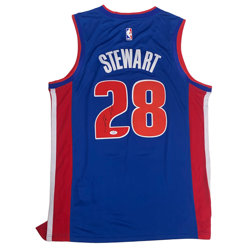 Isaiah Stewart Autographed Detroit Pistons Blue Nike Swingman Jersey PSA/DNA