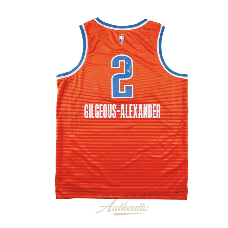 Shai Gilgeous-Alexander Signed OKC Thunder Nike Statement Swingman Jersey Panini