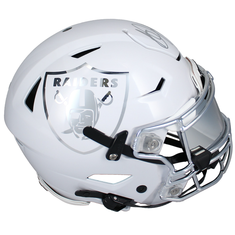 Bo Jackson Autographed Raiders Custom Chrome SpeedFlex Helmet Beckett