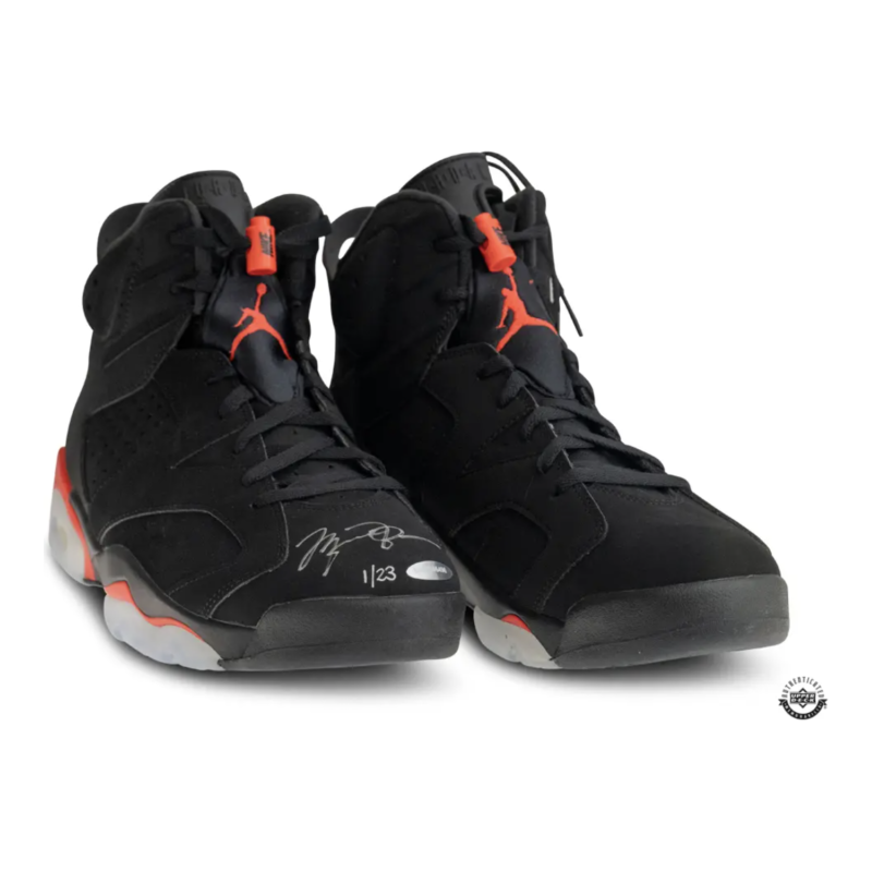Michael Jordan Autographed Nike Air Jordan 6 'Infrared' 2019 Shoes UDA LE 23