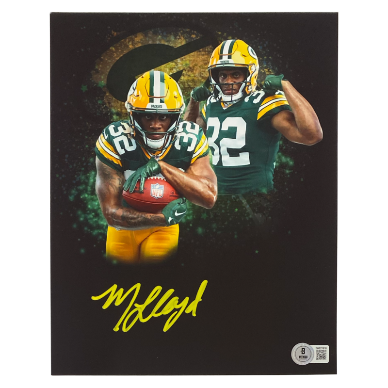 MarShawn Lloyd Autographed (Yellow) Packers 8" x 10" Photo Collage Beckett