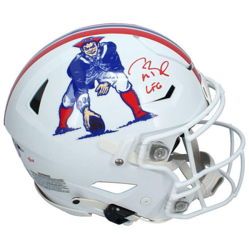 Tom Brady Autographed "LFG" Patriots Throwback Speed Flex Helmet Fanatics LE 25