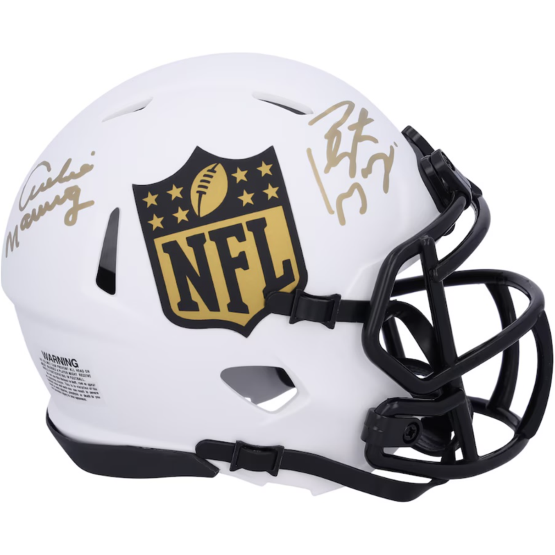 Peyton Manning & Archie Manning Signed NFL Shield Mini Speed Helmet Fanatics