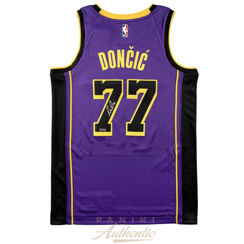 Luka Doncic Autographed Los Angeles Lakers Purple Nike Swingman Jersey Panini