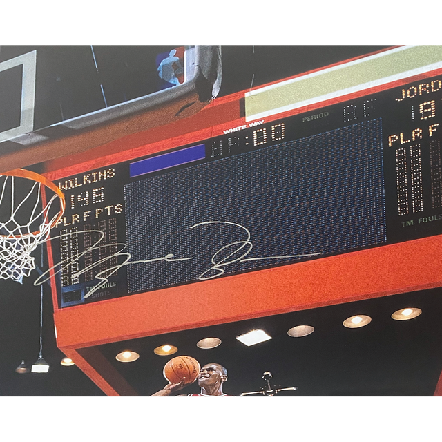 Michael Jordan Autographed "Scoreboard Dunk" 30" x 40" Framed Photograph UDA