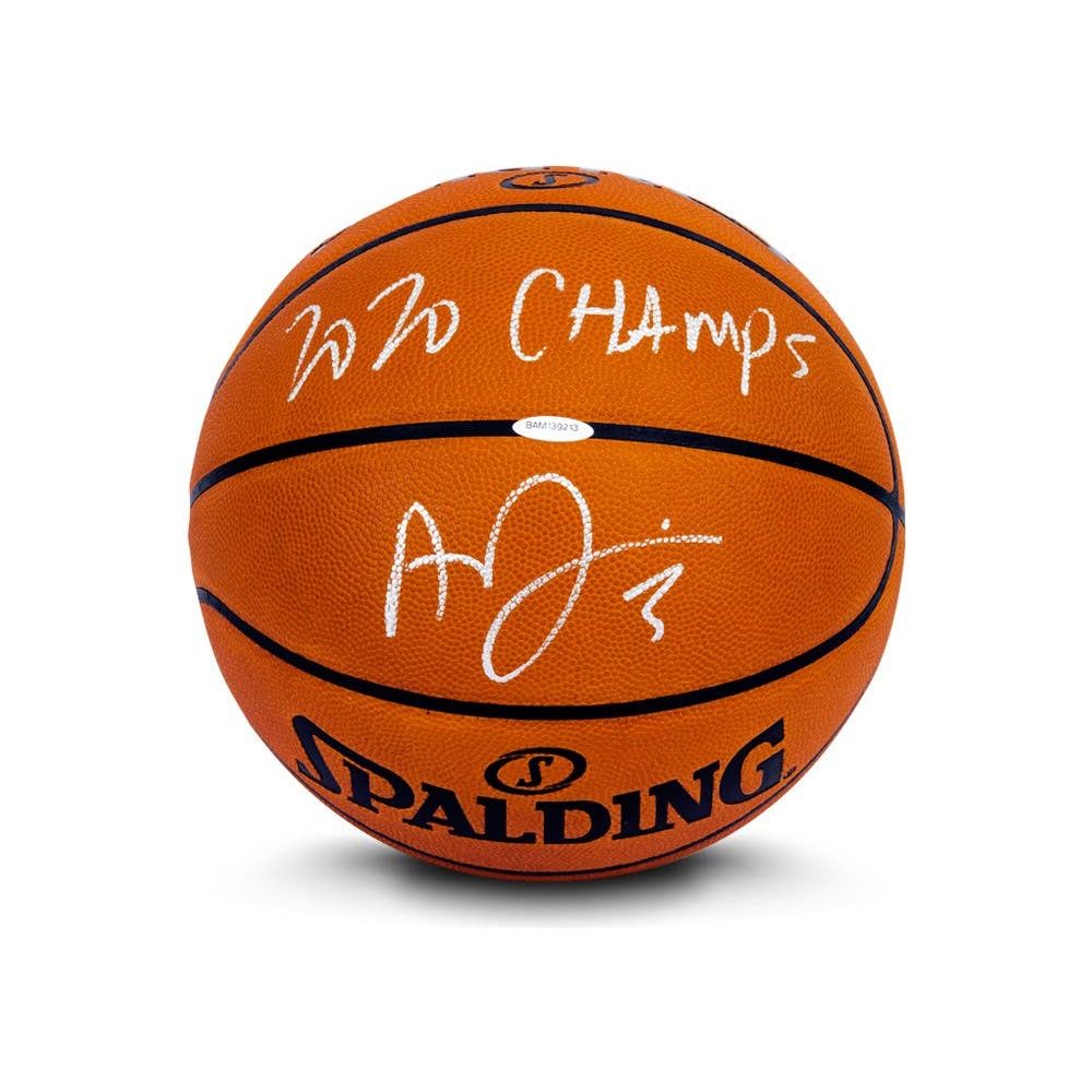 ANTHONY DAVIS Autographed & Inscribed Los Angeles “2020 Champs” Official NBA Spalding Basketball UDA