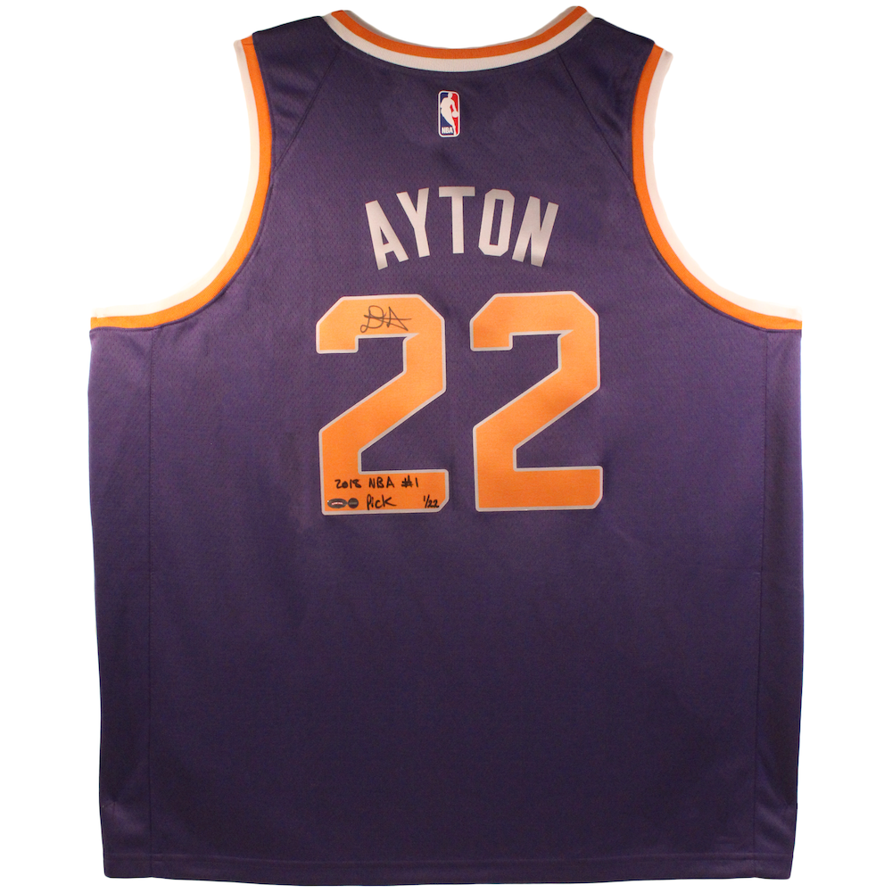 DEANDRE AYTON Autographed Phoenix Suns "2018 NBA #1 Pick" Swingman Jersey GDL LE 1/22