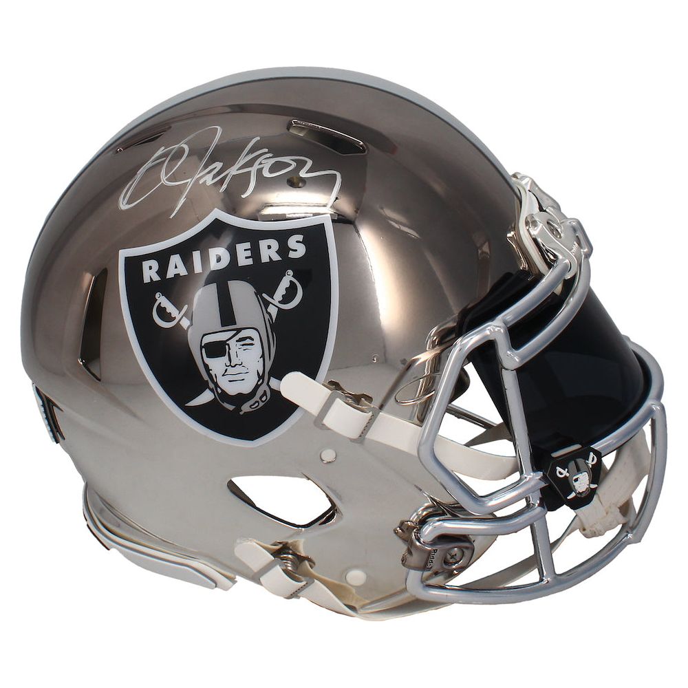 Bo Jackson Autographed Raiders Chrome Authentic Helmet Beckett & GDL LE 1/34