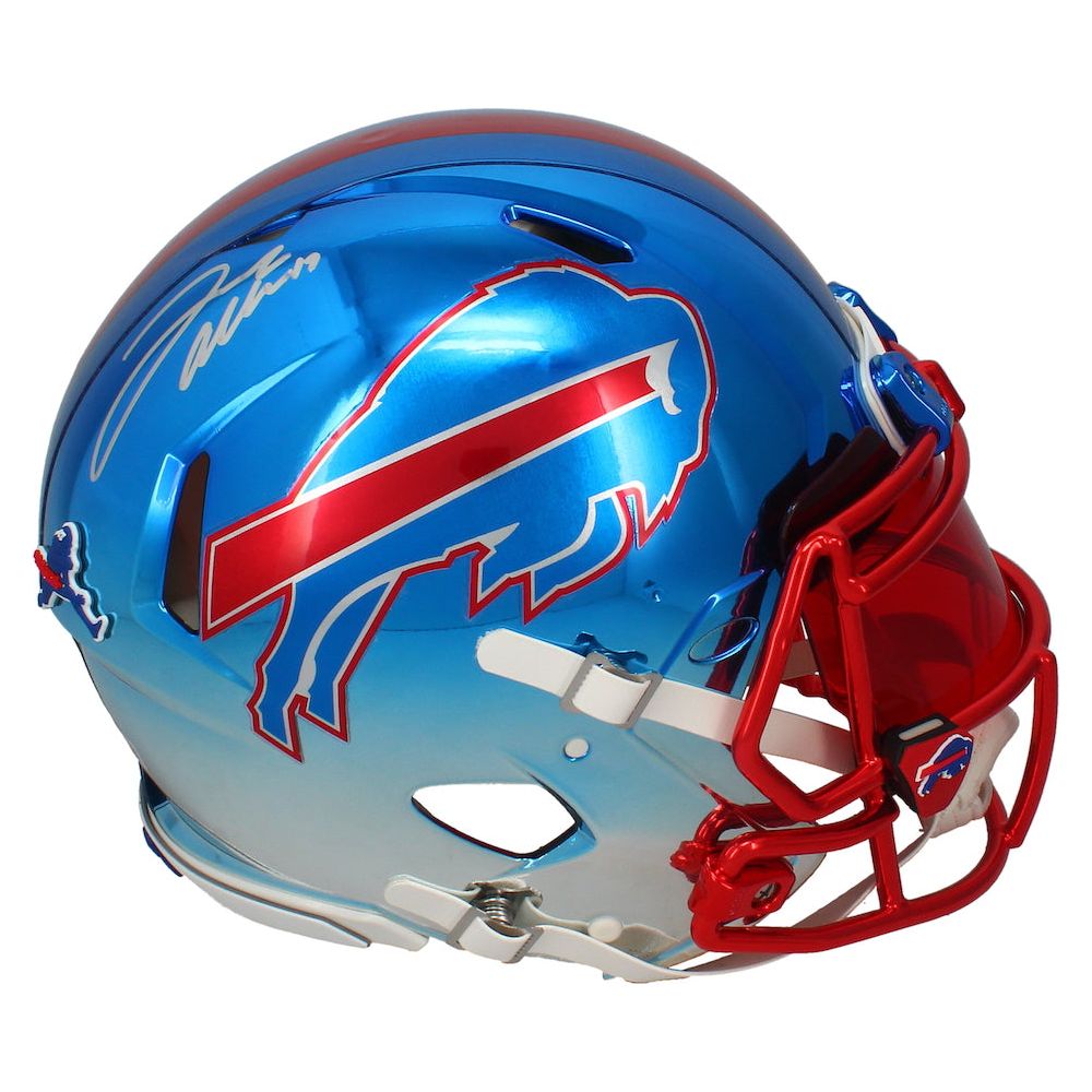 Josh Allen Autographed Bills Chromed Speed Authentic Helmet Beckett GDL LE 17/17