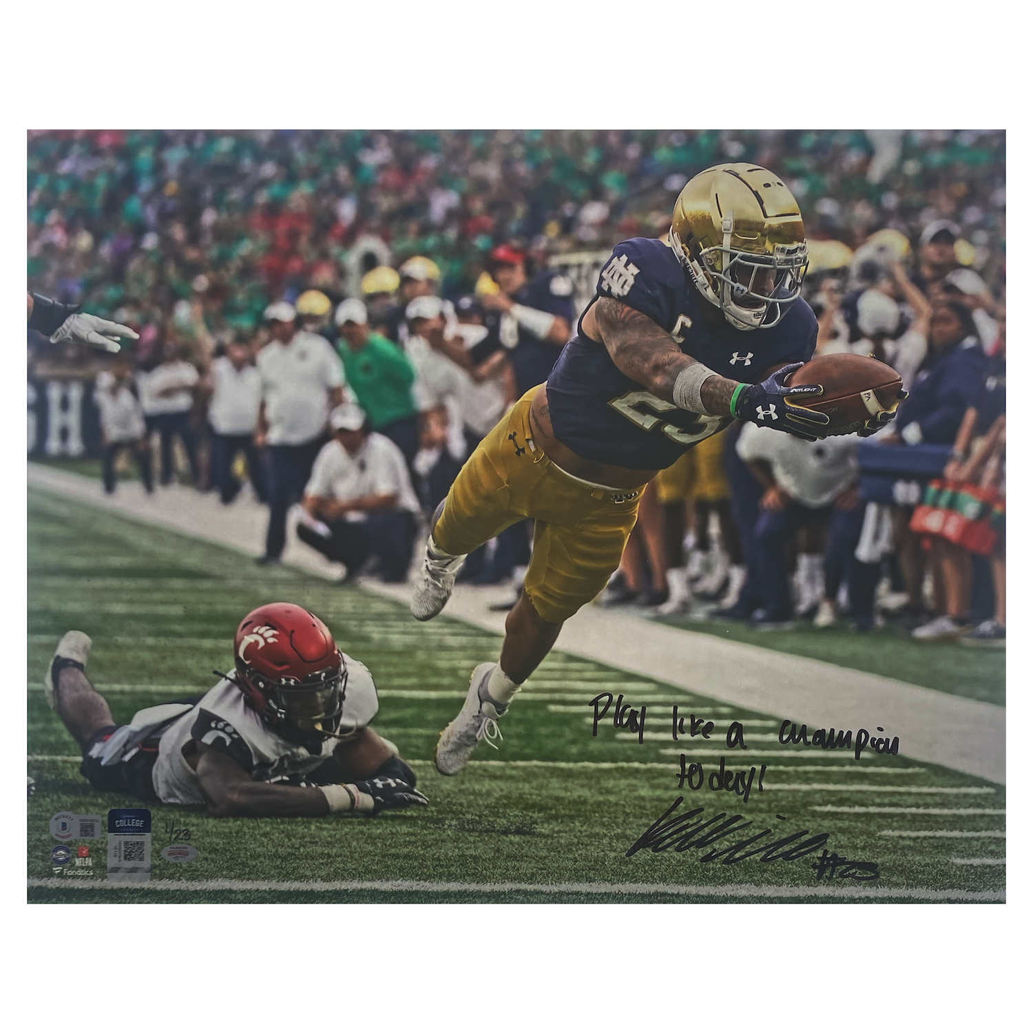 Kyren Williams Autographed / Inscribed 16" x 20" Photo Beckett / GDL LE 1/23