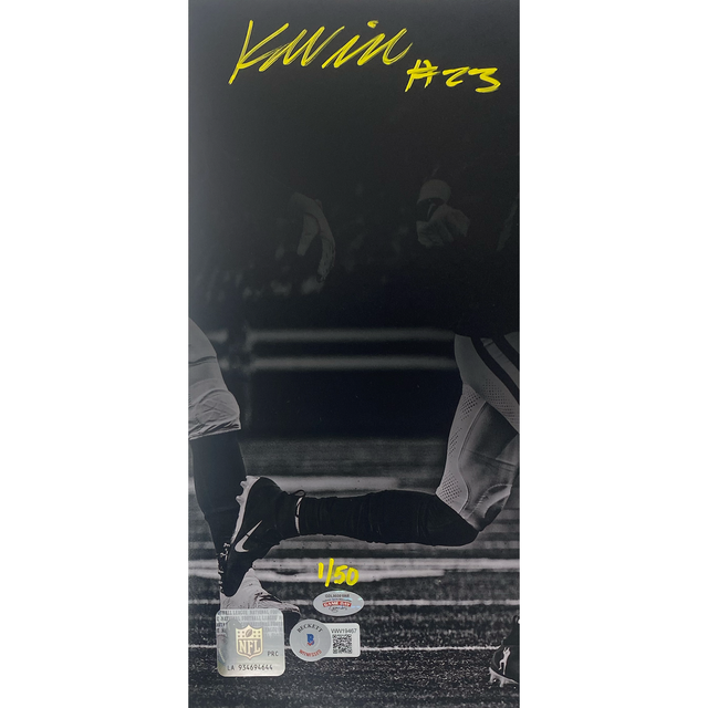 Kyren Williams Autographed Rams "Stiff Arm" 11" x 14" Photo Beckett GDL LE 1/50