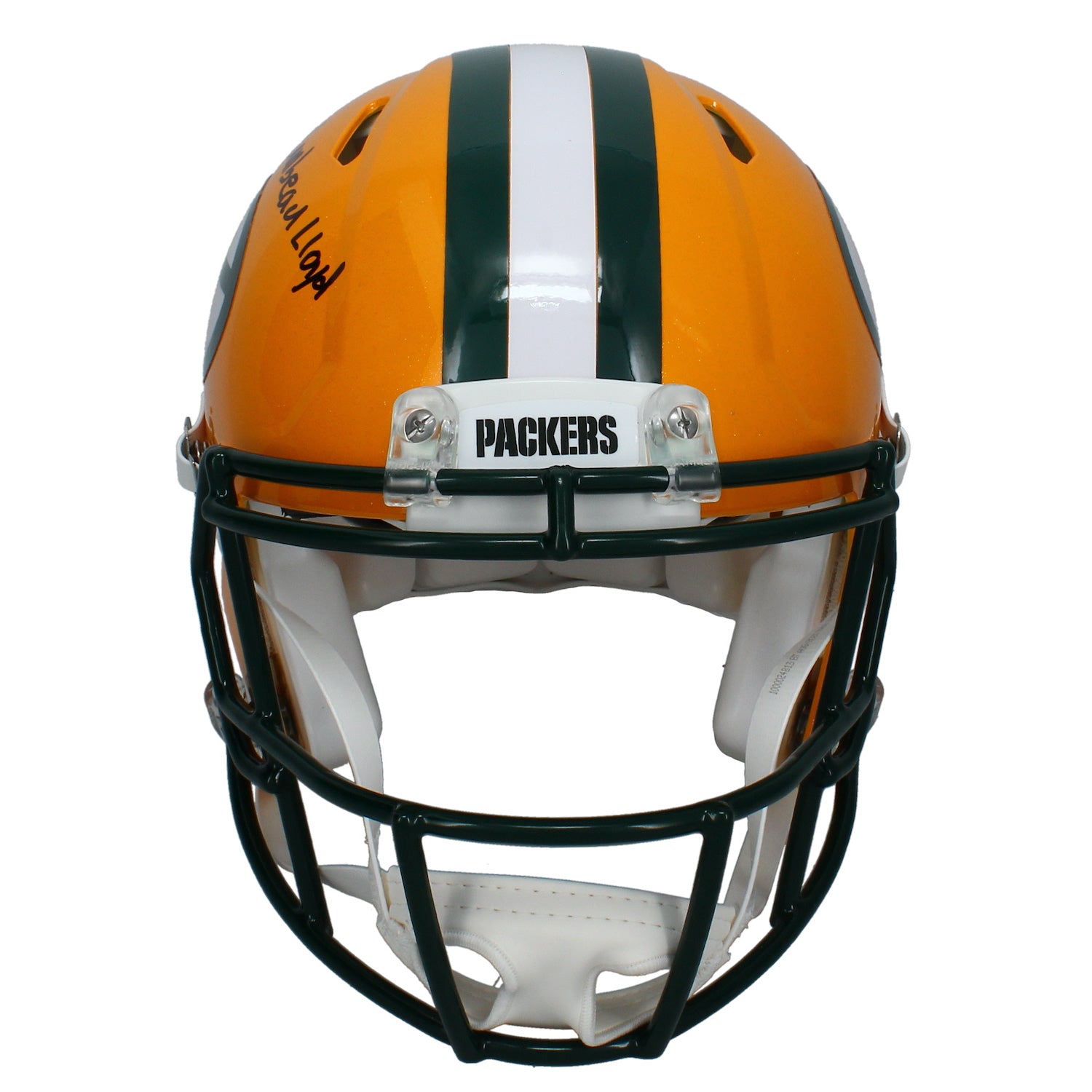 MarShawn Lloyd Autographed "#Lambeau Lloyd" Speed Helmet Beckett / GDL LE 1/32