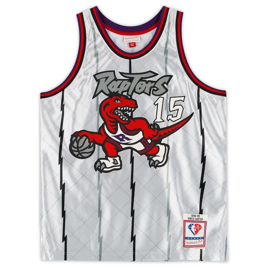 Vince Carter Autographed Toronto Raptors M&N Platinum Swingman Jersey Fanatics