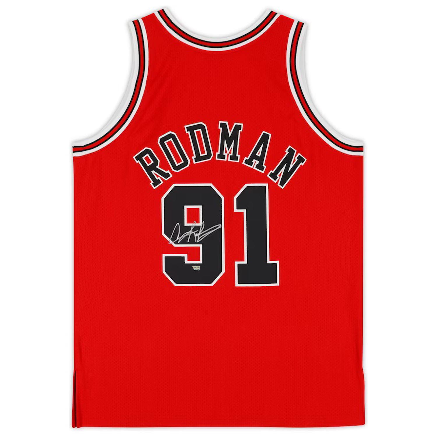 Dennis Rodman Autographed Chicago Bulls Finals Patch Authentic Jersey Fanatics
