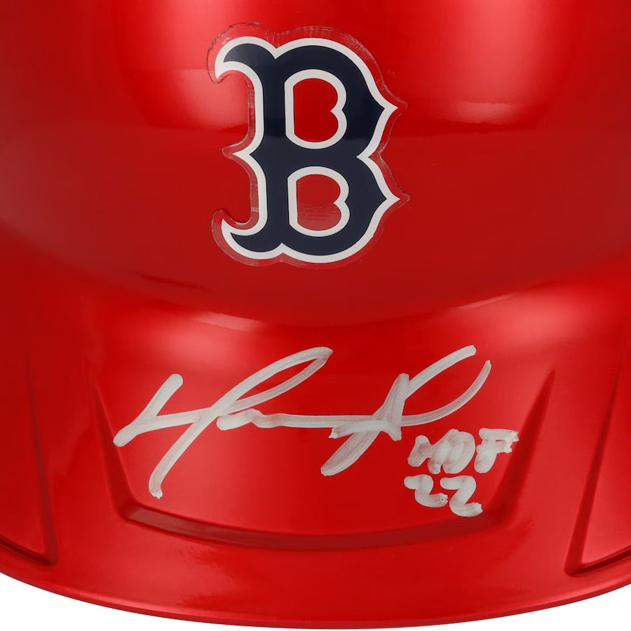 David Ortiz Autographed Boston Red Sox "HOF 22" Red Sox Chrome Batting Helmet Fanatics