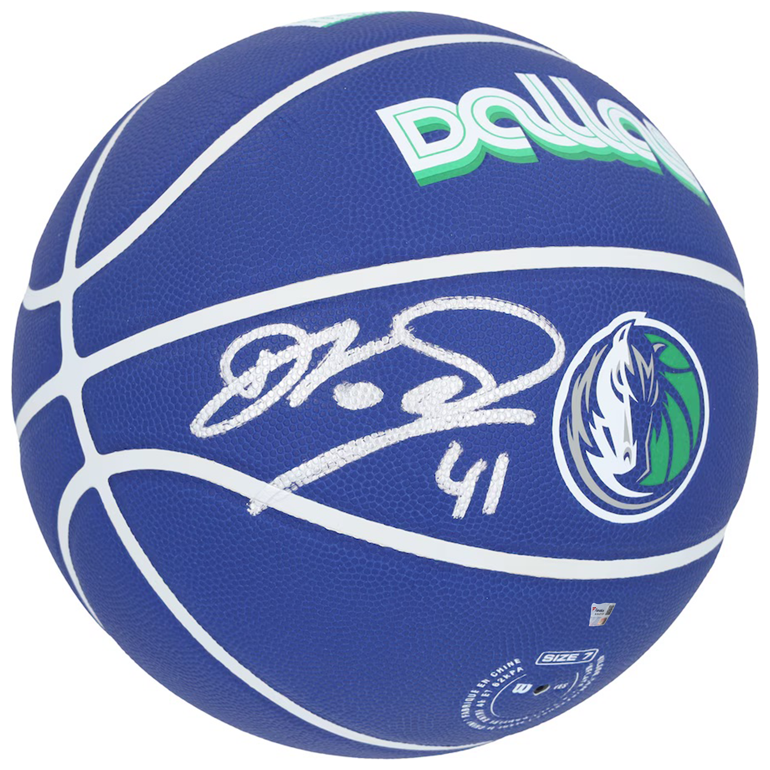 Dirk Nowitzki Autographed Dallas Mavericks City Edition Basketball Fanatics