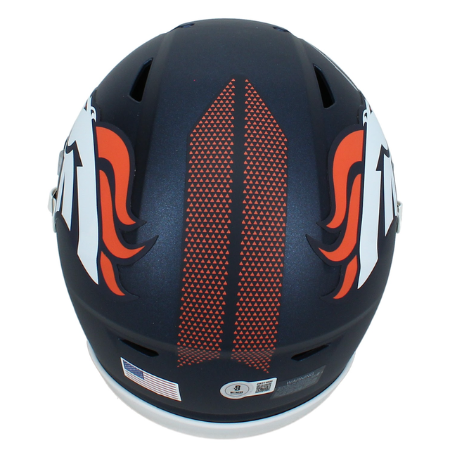 Troy Franklin Autographed Denver Broncos Mid-Size Speedflex MIDI Helmet Beckett