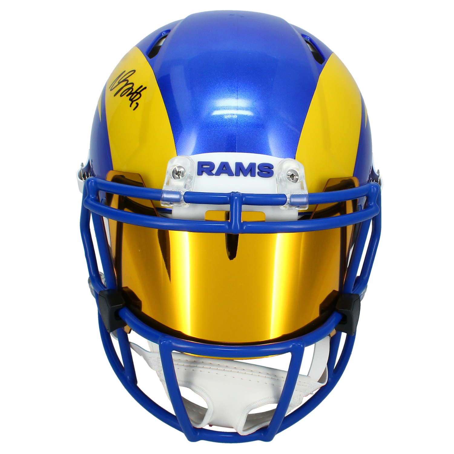 Davante Adams Autographed LA Rams Authentic Speed Helmet w/ Visor Beckett