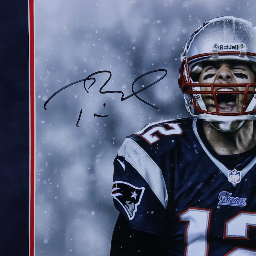 Tom Brady Autographed Patriots "Scream" Framed 16" x 20" Photograph Fanatics