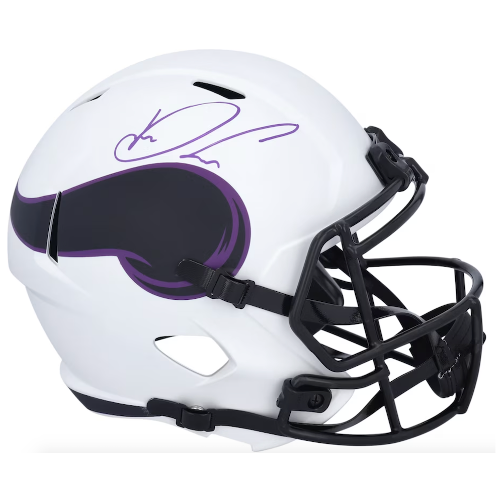 DALVIN COOK Autographed Vikings Lunar Eclipse Full Size Speed Helmet FANATICS