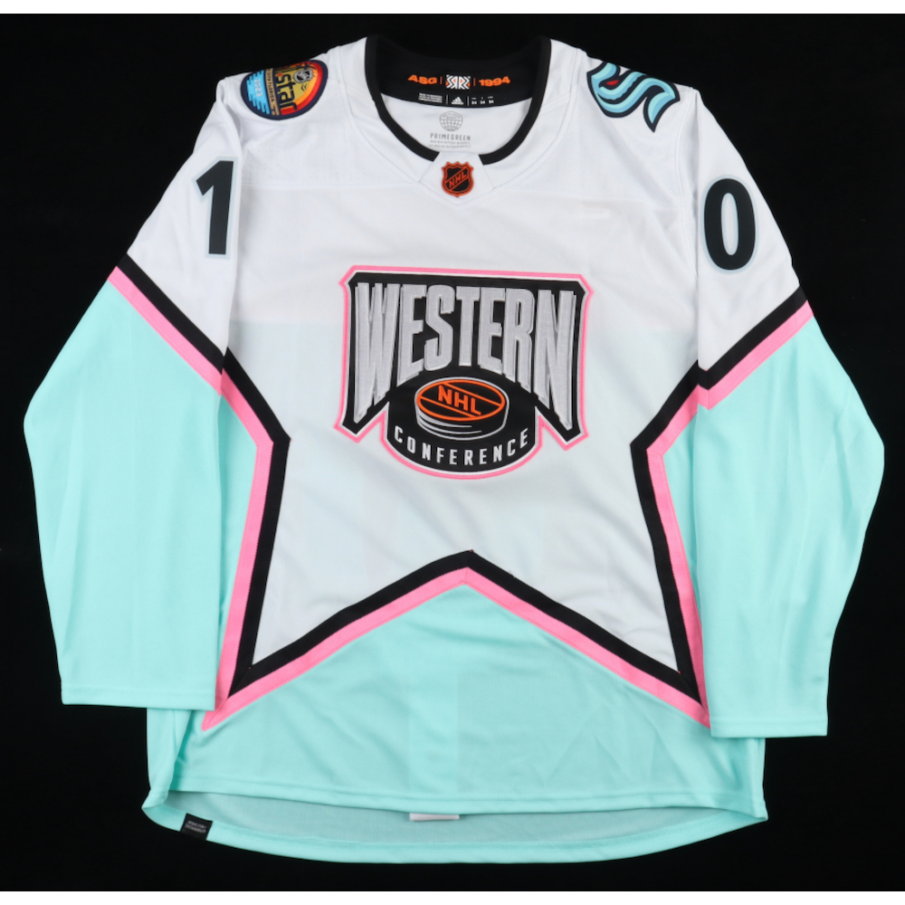 Matty Beniers Autographed "1st ASG." Seattle Kraken 2023 Adidas All-Star Jersey Fanatics