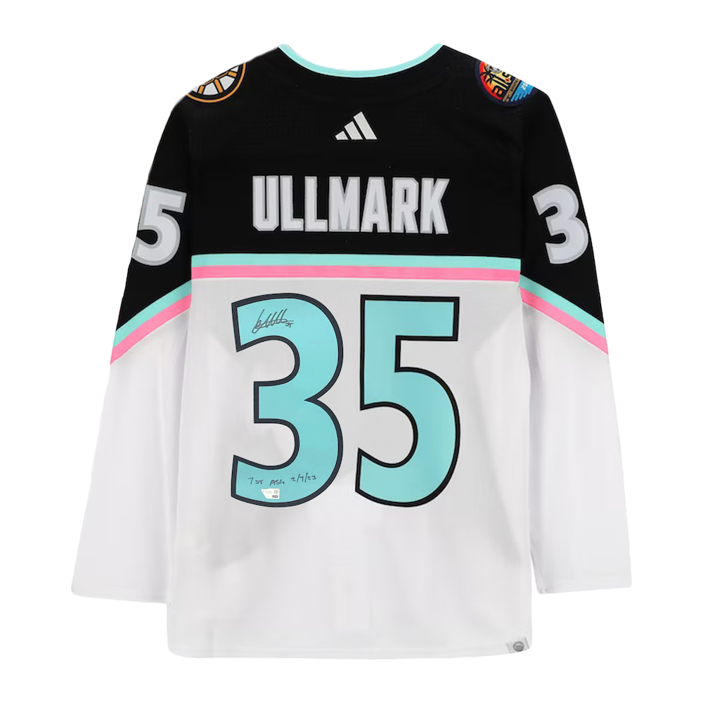 Linus Ullmark Autographed "1st ASG 2/4/23" Authentic All-Star Jersey Fanatics