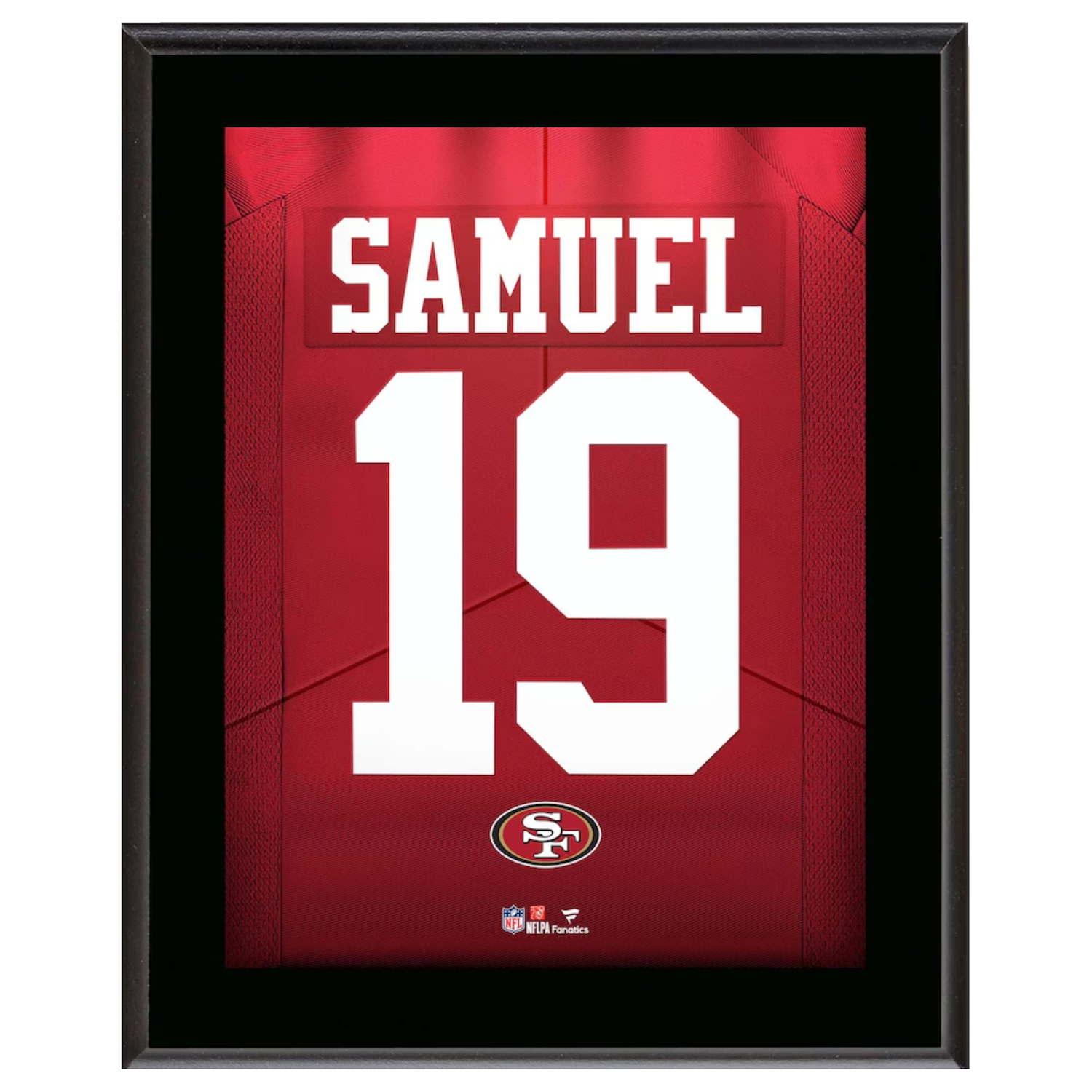Deebo Samuel 49ers 10.5" x 13" Jersey Style Number "19" Sublimated Plaque
