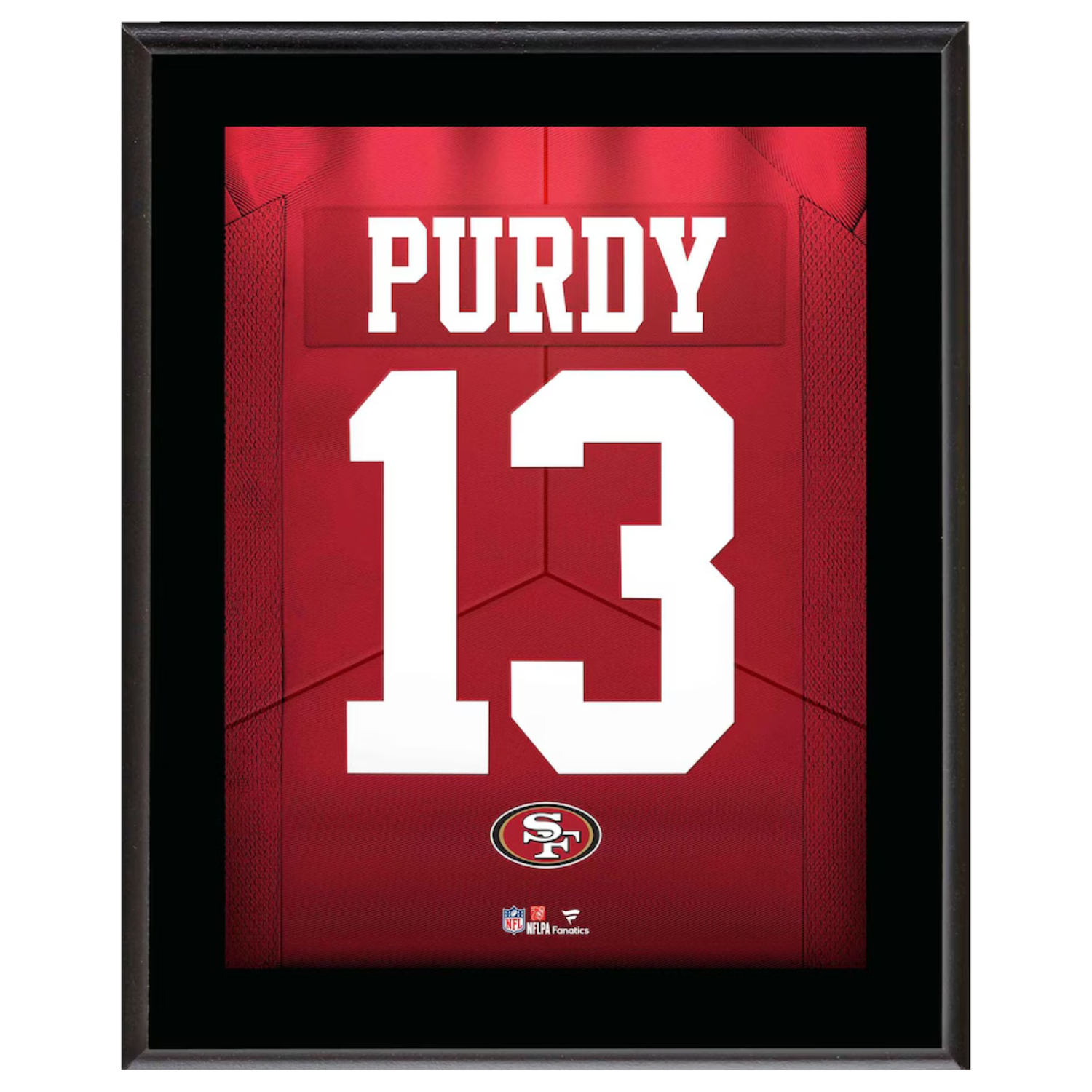 Brock Purdy 49ers 10.5" x 13" Jersey Style Number "13" Sublimated Plaque