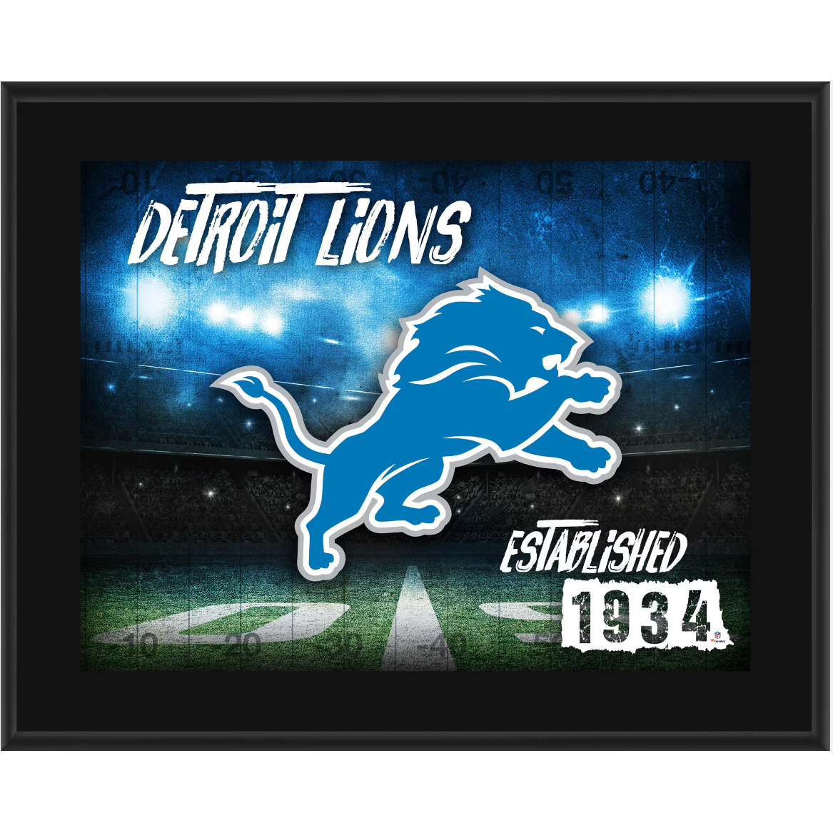 Detroit Lions 10.5" x 13" Team Logo Sublimated Plaque