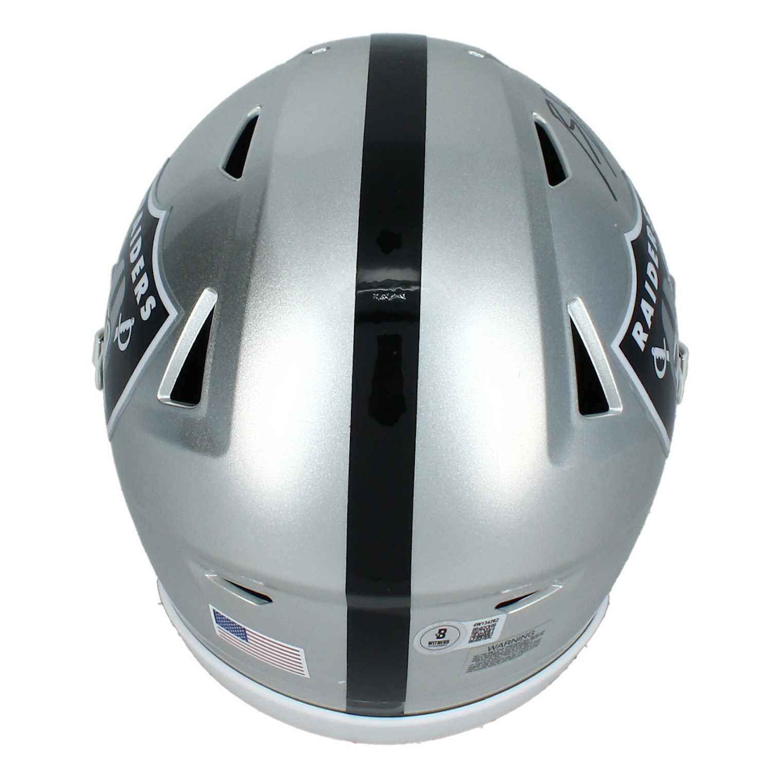 Brock Bowers Autographed Raiders Mid-Size Speedflex MIDI Helmet Beckett