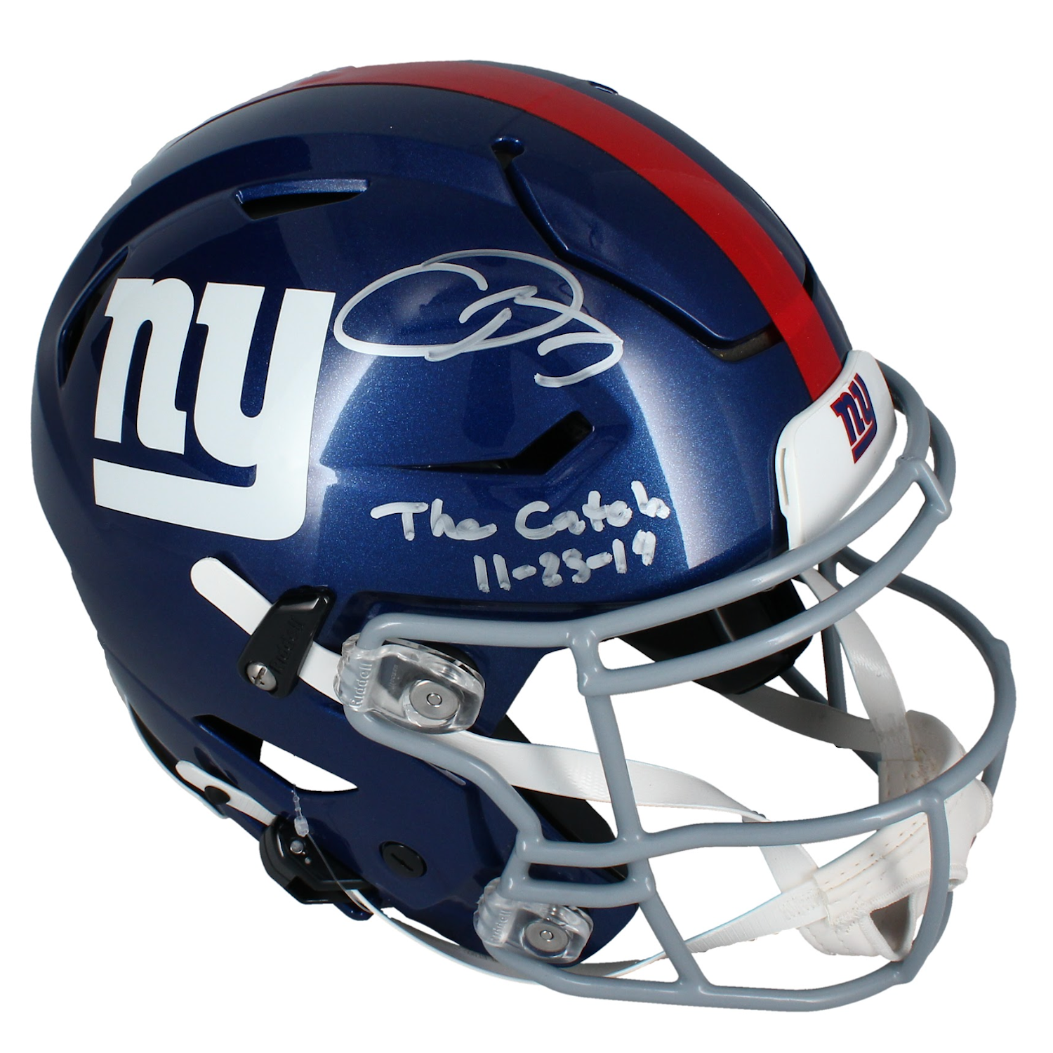 Odell Beckham Jr. Autographed Giants "The Catch" Speedflex Helmet Beckett