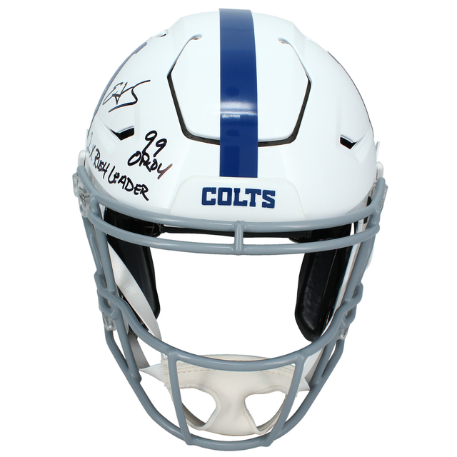Edgerrin James Autographed / Inscribed Indianapolis Colts Speedflex Helmet Beckett