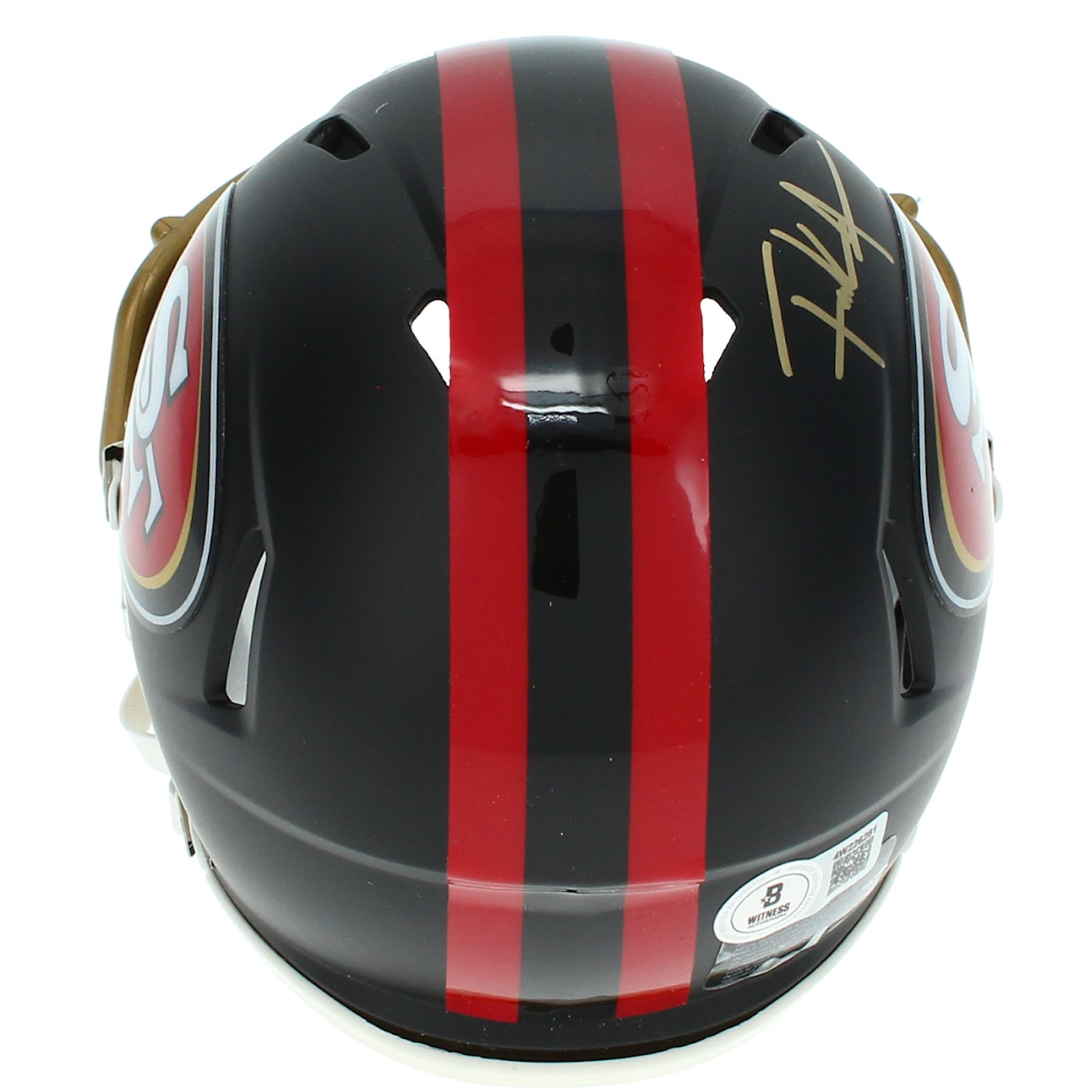 Frank Gore Autographed San Francisco 49ers Rivalries Mini Speed Helmet Beckett