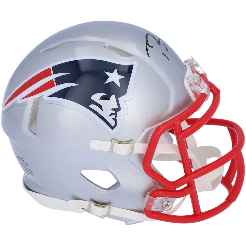 TOM BRADY Autographed New England Patriots Mini Speed Helmet FANATICS